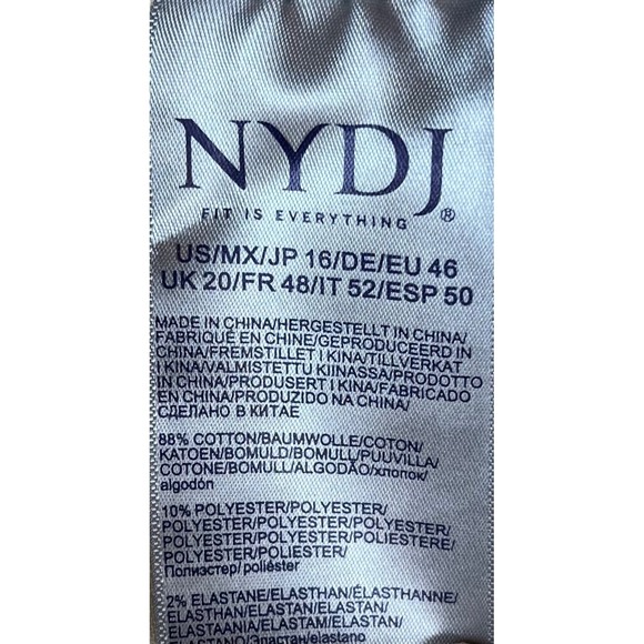 NWT NYDJ ELLA SHORT WITH SIDESEAM SLITS, Feather, LIFTxTUCK, Size 16 - Picture 11 of 11